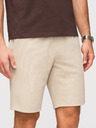 Ombre Clothing Moške strukturirane kratke hlače REGULAR FIT - bež V1 OM-SRSK-0124 Ombre Clothing