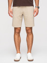 Ombre Clothing Moške strukturirane kratke hlače REGULAR FIT - bež V1 OM-SRSK-0124 Ombre Clothing