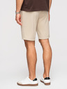 Ombre Clothing Moške strukturirane kratke hlače REGULAR FIT - bež V1 OM-SRSK-0124 Ombre Clothing