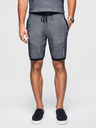 Ombre Clothing Moške pletene kratke hlače s prilagodljivim pasom - temno modre V3 OM-SRCS-0202 Ombre Clothing
