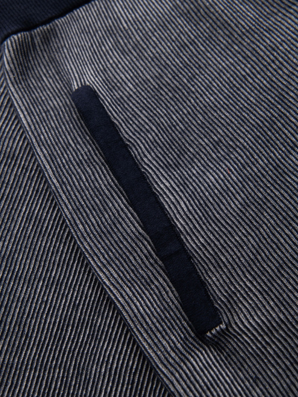 Ombre Clothing Moške pletene kratke hlače s prilagodljivim pasom - temno modre V3 OM-SRCS-0202 Ombre Clothing