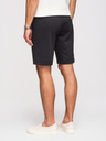 Ombre Clothing Moške strukturirane kratke hlače REGULAR FIT - črne V2 OM-SRSK-0124 Ombre Clothing