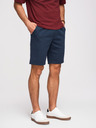 Ombre Clothing Moške strukturirane kratke hlače REGULAR FIT - temno modre V3 OM-SRSK-0124 Ombre Clothing