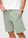 Ombre Clothing Moške kratke hlače REGULAR FIT iz francoske frotir pletenine - pastelno zelene V3 OM-SRSK-0196 Ombre Clothing
