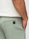 Ombre Clothing Moške kratke hlače REGULAR FIT iz francoske frotir pletenine - pastelno zelene V3 OM-SRSK-0196 Ombre Clothing