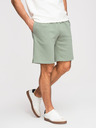 Ombre Clothing Moške kratke hlače REGULAR FIT iz francoske frotir pletenine - pastelno zelene V3 OM-SRSK-0196 Ombre Clothing