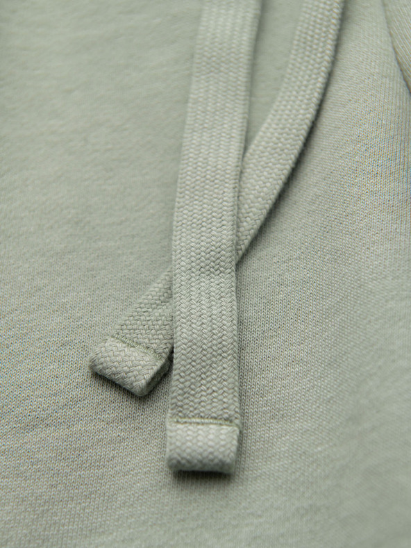 Ombre Clothing Moške kratke hlače REGULAR FIT iz francoske frotir pletenine - pastelno zelene V3 OM-SRSK-0196 Ombre Clothing