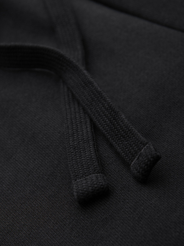 Ombre Clothing Moške kratke hlače REGULAR FIT iz francoske frotir pletenine - črne V4 OM-SRSK-0196 Ombre Clothing