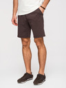 Ombre Clothing Moške strukturirane kratke hlače REGULAR FIT - rjave V5 OM-SRSK-0124 Ombre Clothing
