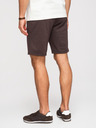 Ombre Clothing Moške strukturirane kratke hlače REGULAR FIT - rjave V5 OM-SRSK-0124 Ombre Clothing