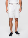 Ombre Clothing Moške vizozne strukturirane kratke hlače REGULAR - bele V1 OM-SRCS-0203 Ombre Clothing