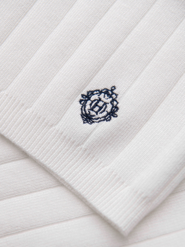 Ombre Clothing Moške vizozne strukturirane kratke hlače REGULAR - bele V1 OM-SRCS-0203 Ombre Clothing