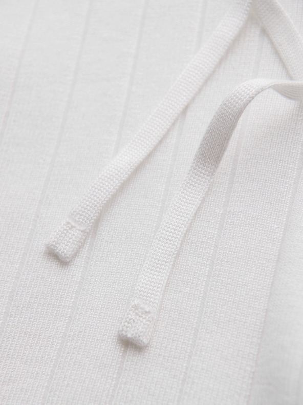 Ombre Clothing Moške vizozne strukturirane kratke hlače REGULAR - bele V1 OM-SRCS-0203 Ombre Clothing