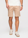 Ombre Clothing Moške kratke hlače REGULAR FIT iz gladke pletenine - bež V3 OM-SRBC-0153 Ombre Clothing