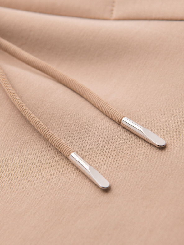 Ombre Clothing Moške kratke hlače REGULAR FIT iz gladke pletenine - bež V3 OM-SRBC-0153 Ombre Clothing