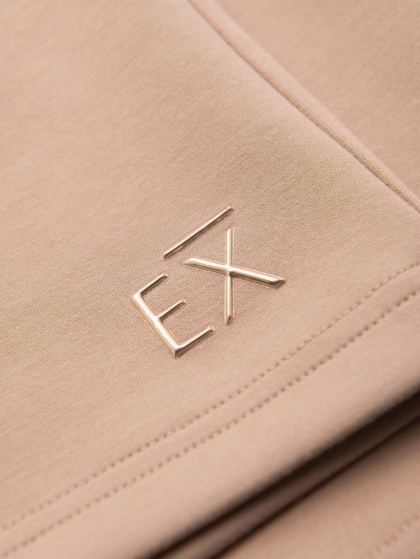 Ombre Clothing Moške kratke hlače REGULAR FIT iz gladke pletenine - bež V3 OM-SRBC-0153 Ombre Clothing