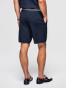 Ombre Clothing Moške strukturirane vizozne kratke hlače REGULAR - temno modre V2 OM-SRCS-0203 Ombre Clothing