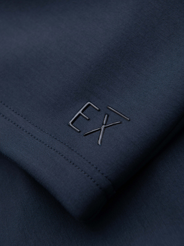 Ombre Clothing Moške kratke hlače iz gladke pletenine REGULAR FIT - temno modre V4 OM-SRBC-0153 Ombre Clothing