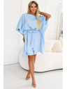numoco SOFIA Obleke vrste metulja z vezavom v pasu - svetlo modra