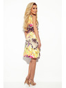 numoco Laskava obleka z rumenim leopardjim potiskom Numoco VICTORIA