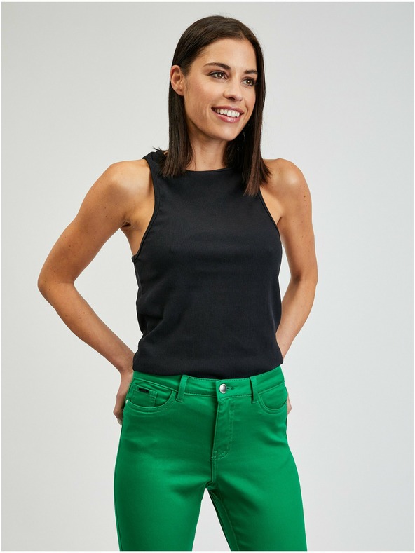 Orsay Zelene ženske hlače ozkega kroja ORSAY