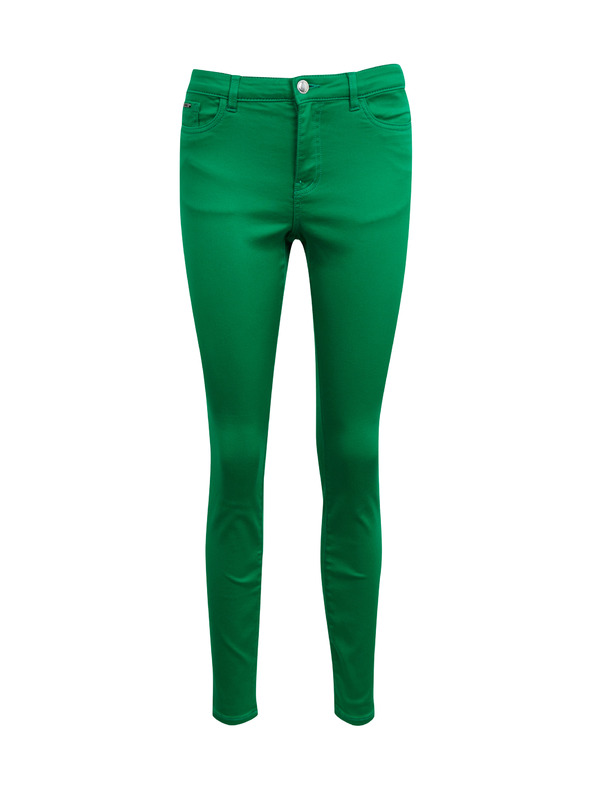 Orsay Zelene ženske hlače ozkega kroja ORSAY