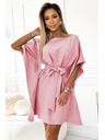numoco SOFIA metuljaste obleke - umazano rožnate