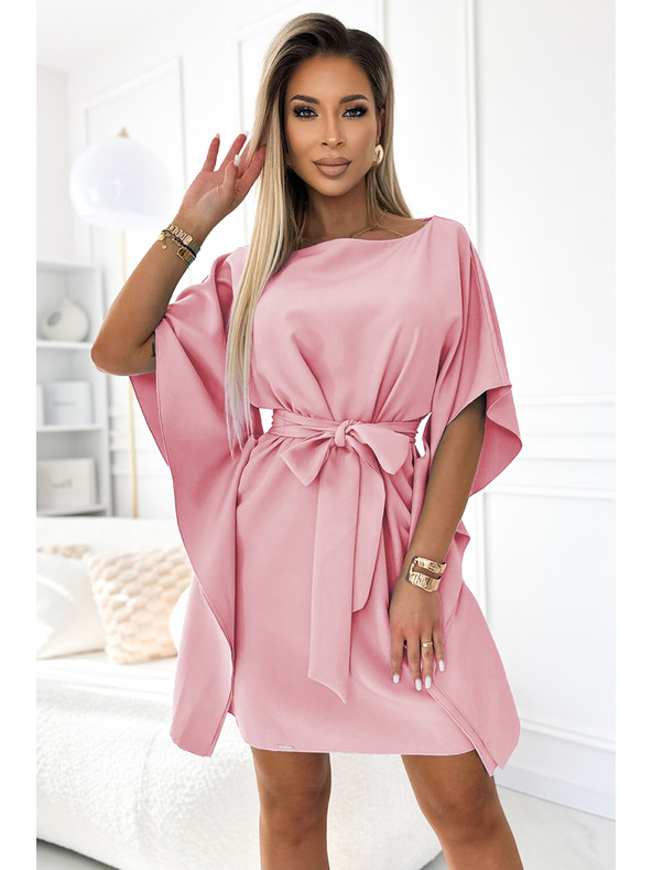 numoco SOFIA metuljaste obleke - umazano rožnate