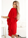 numoco SOFIA Metuljaste obleke z vezavo v pasu - rdeče