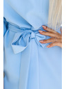 numoco SOFIA Metuljaste obleke s kravato v pasu - pastelno modra