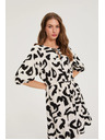 Moodo Viskozne obleke s potiskom bež Moodo