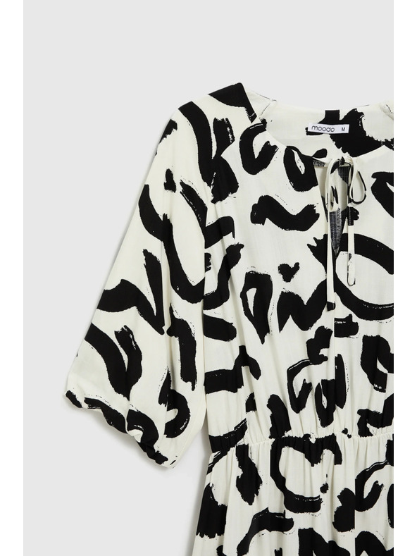 Moodo Viskozne obleke s potiskom bež Moodo