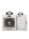 Karl Lagerfeld 3D logotip NFT Karl Head Silikonsko ohišje za Airpods 3 črno Karl Lagerfeld