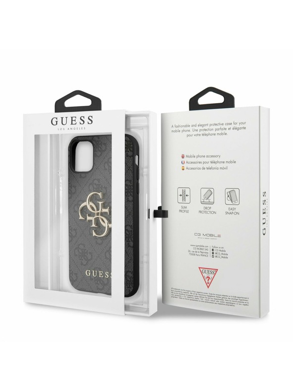 Guess Guess PU 4G Metal Logo Back Cover za iPhone 11 Grey
