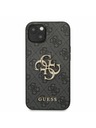 Guess PU 4G Metal Logo Zadní Kryt pro iPhone 13 Grey Ovitek za telefon