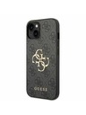 Guess PU 4G Metal Logo Zadní Kryt pro iPhone 14 Grey Ovitek za telefon
