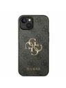 Guess PU 4G Metal Logo Zadní Kryt pro iPhone 14 Grey Ovitek za telefon
