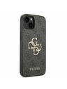 Guess PU 4G Metal Logo Zadní Kryt pro iPhone 14 Grey Ovitek za telefon