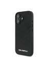 Karl Lagerfeld Karl Lagerfeld PU Prešit vzorec Zadnji pokrov za iPhone 16 Black