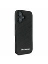 Karl Lagerfeld Karl Lagerfeld PU Prešit vzorec Zadnji pokrov za iPhone 16 Black