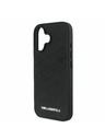 Karl Lagerfeld Karl Lagerfeld PU Prešit vzorec Zadnji pokrov za iPhone 16 Black
