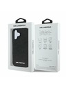 Karl Lagerfeld Karl Lagerfeld PU Prešit vzorec Zadnji pokrov za iPhone 16 Black