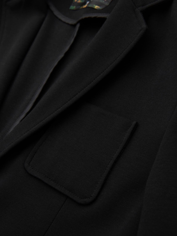 Ombre Clothing Moški črni blazer SLIM z rahlo teksturo