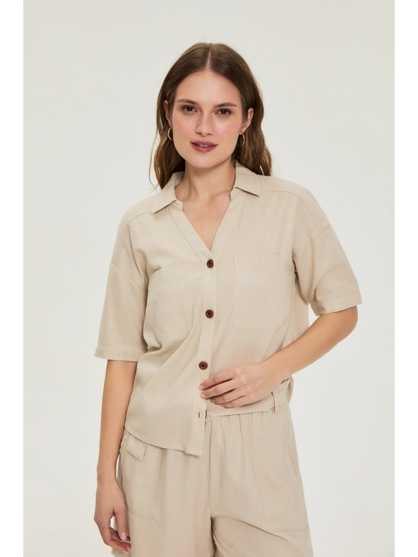 Moodo Srajca s kratkimi rokavi bež Moodo