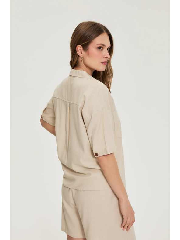 Moodo Srajca s kratkimi rokavi bež Moodo