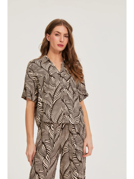 Moodo Viskozna srajca rjava Moodo