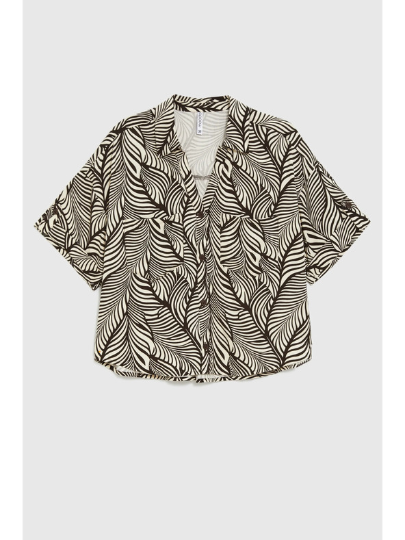 Moodo Viskozna srajca rjava Moodo