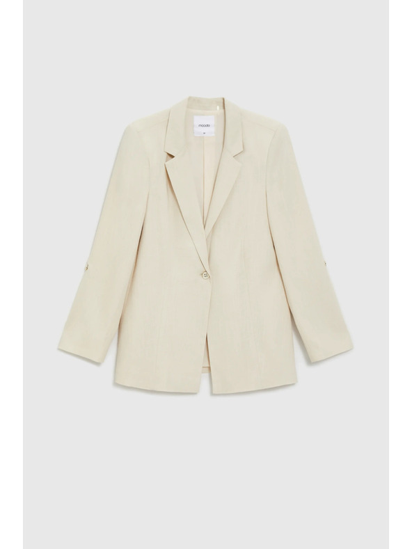 Moodo Sako z mešanico lana bež Moodo