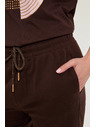 Moodo Bombažne hlače rjave Moodo