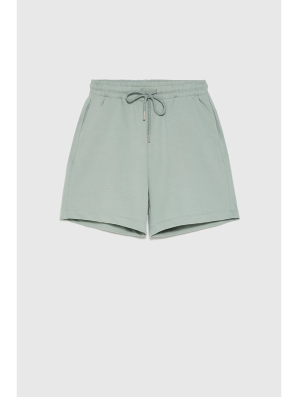 Moodo Bombažne kratke hlače olivne Moodo